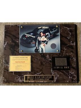 Dale Earnhardt Sr. Authentic Racing Tire Wall Plaque “The Intimidator”